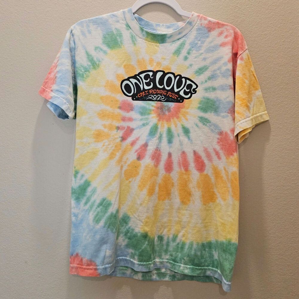 One Love Cali Raggae Fest Tie Dye T-Shirt Size Medium